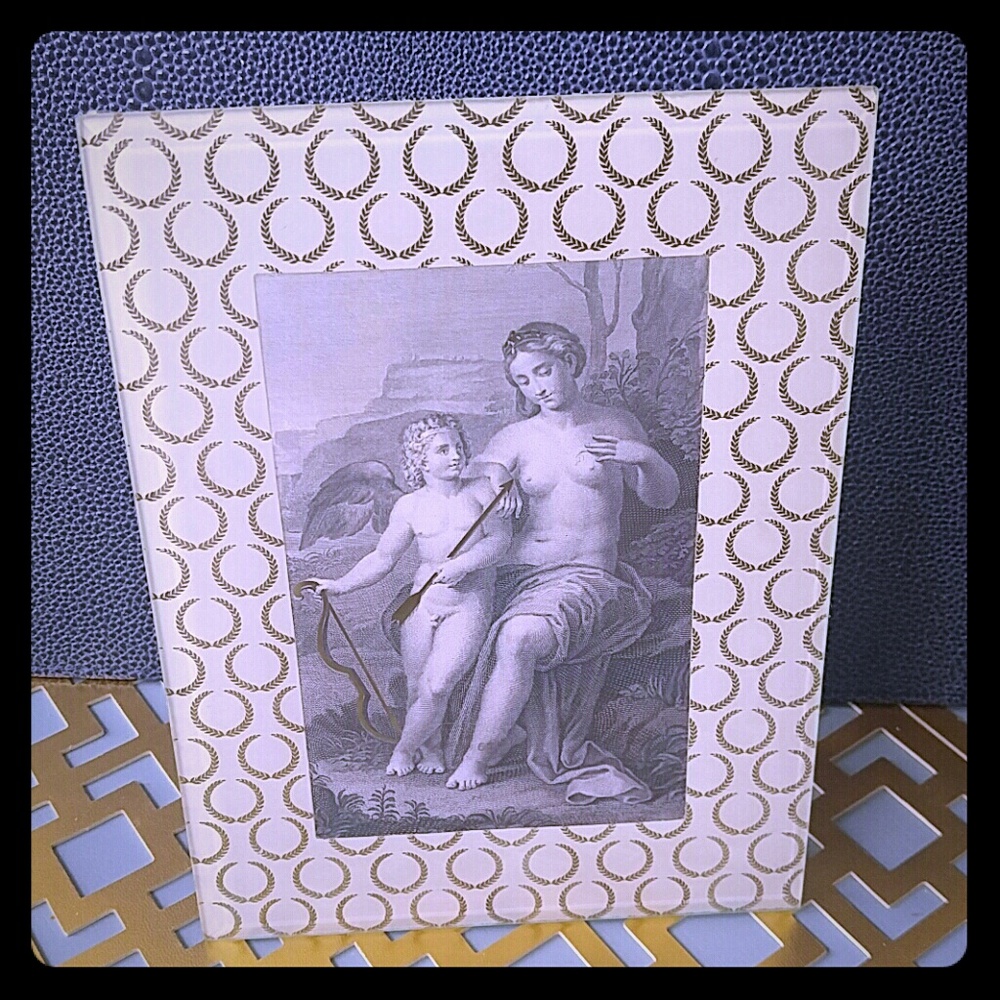 Gold Glass Picture Frame NWOT